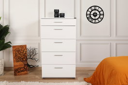 Hanah Home Cómoda de 5 cajones Blanca